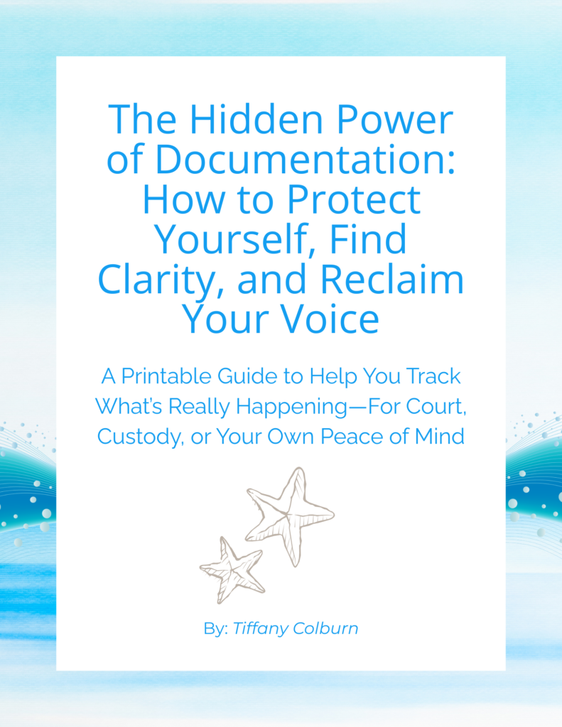 Book cover titled "The Hidden Power of Documentation" with starfish illustrations on a blue-themed background. Authored by Tiffany Colburn.